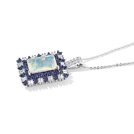 Ethiopian Welo Opal & Ceylon Blue Sapphire - Product card gallery slide 3 (10331381203257)