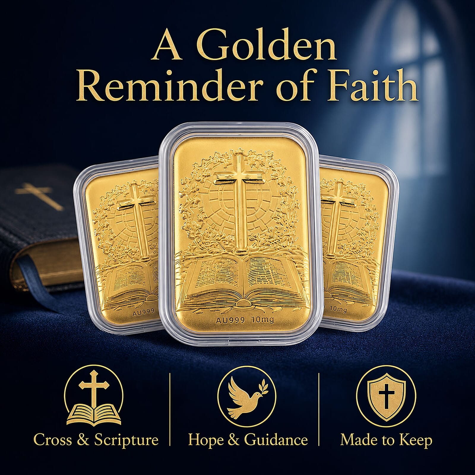 Set of 3 - Divine Word - The Bible & Cross Scripture and Salvation, Side by Side