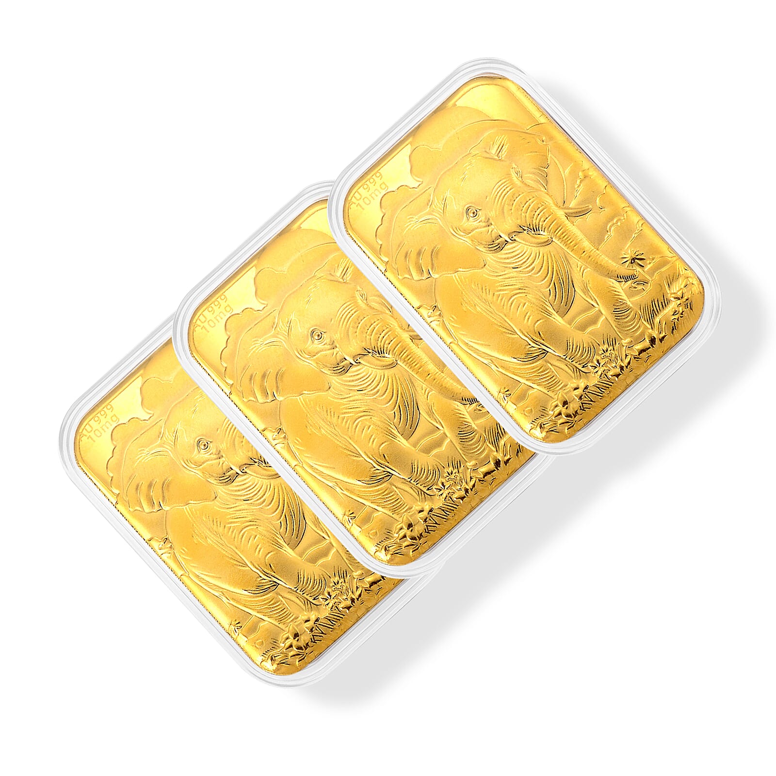 Set of 3 - Royal Elephant Wisdom That Walks Beside Good Fortune