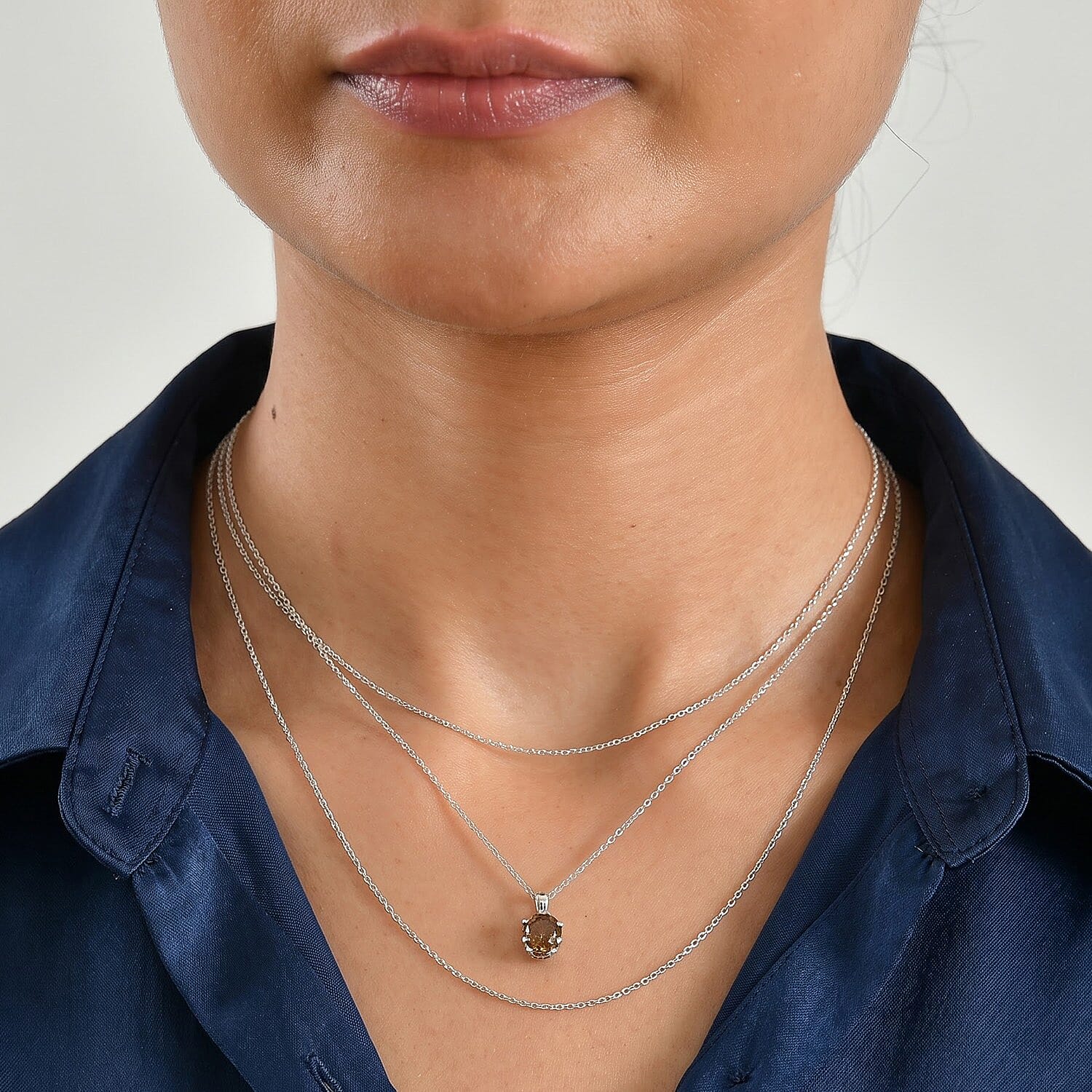 Red Diamond IR I3 1.00 ctw Pendant Necklace in 10K White Gold 20 Inches