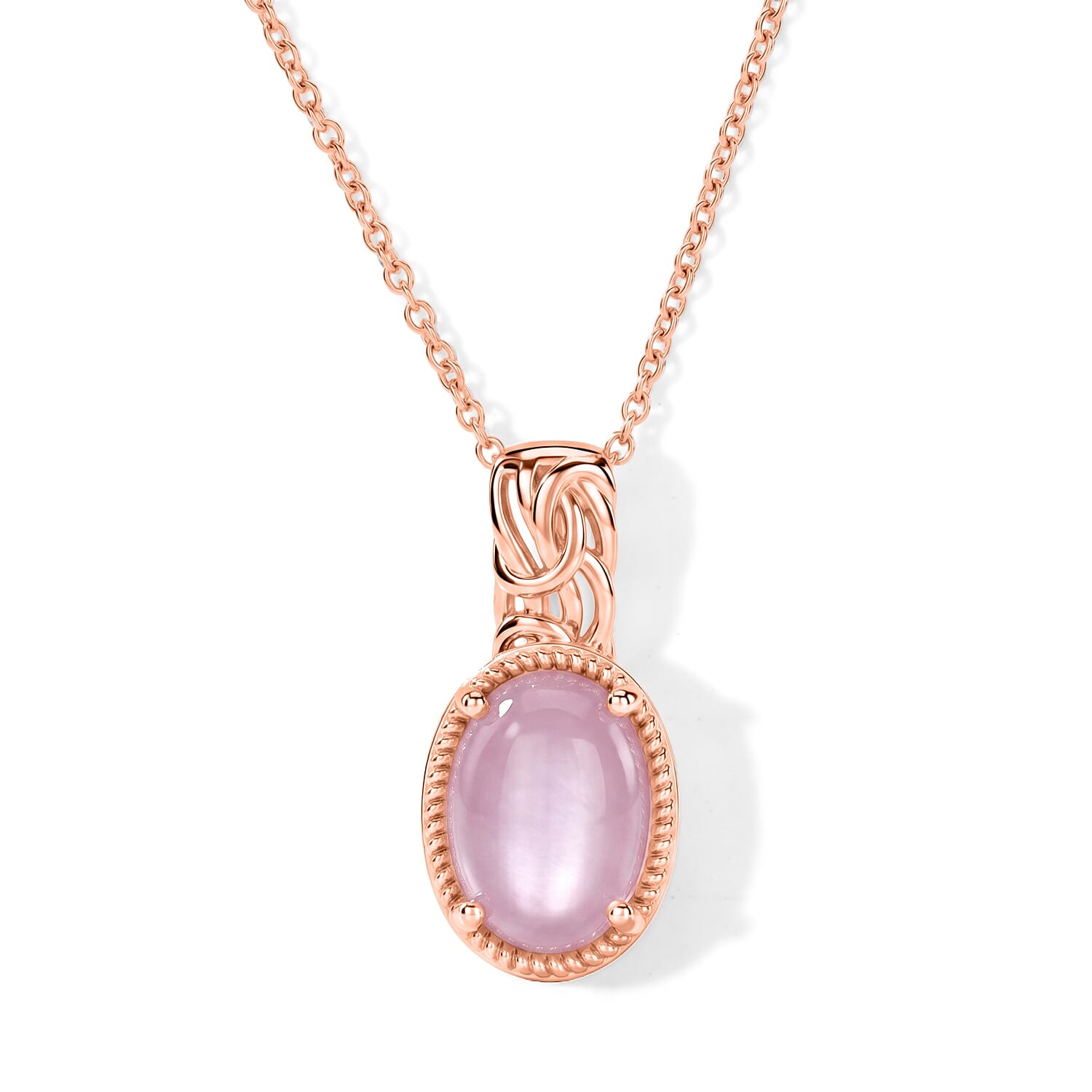 Pendant with Chain (Size 20) Stainless Steel 6.60 ctw