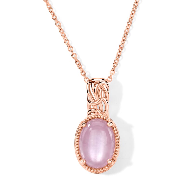 Pendant with Chain (Size 20) Stainless Steel 6.60 ctw