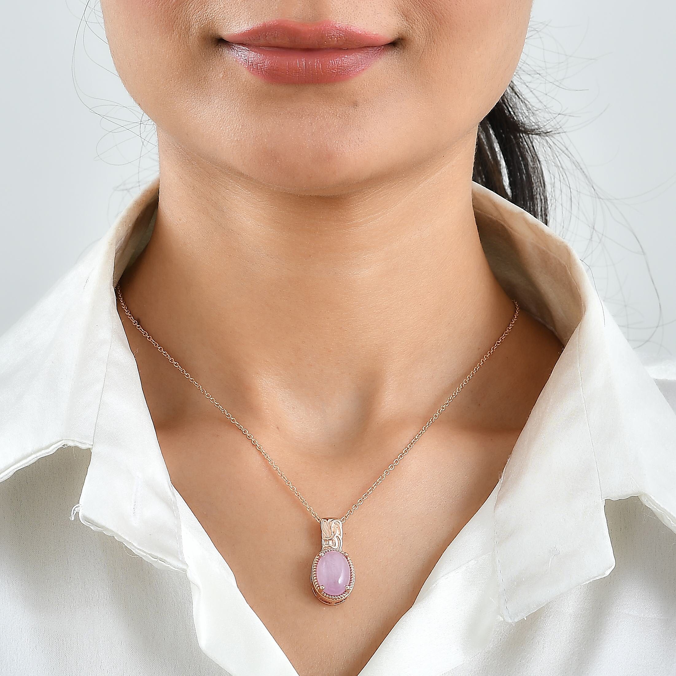 Pendant with Chain (Size 20) Stainless Steel 6.60 ctw