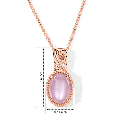Pendant with Chain (Size 20) Stainless Steel 6.60 ctw