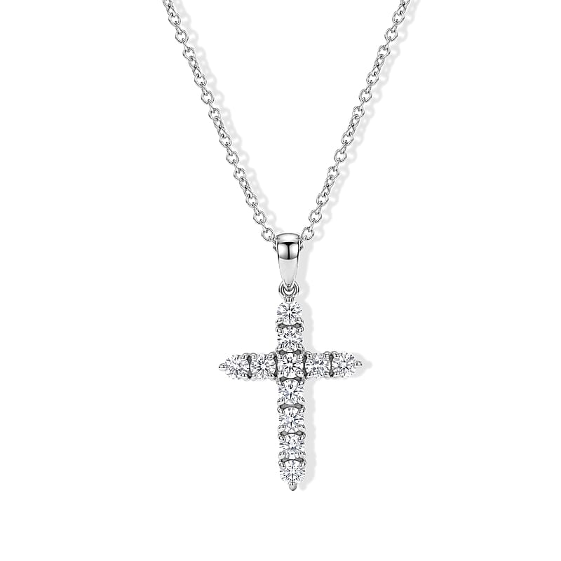 EverTrue Moissanite 1.15 ctw Pendant Necklace in Stainless Steel 20 Inches