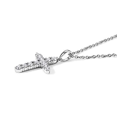 EverTrue Moissanite 1.15 ctw Pendant Necklace in Stainless Steel 20 Inches
