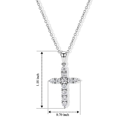 EverTrue Moissanite 1.15 ctw Pendant Necklace in Stainless Steel 20 Inches