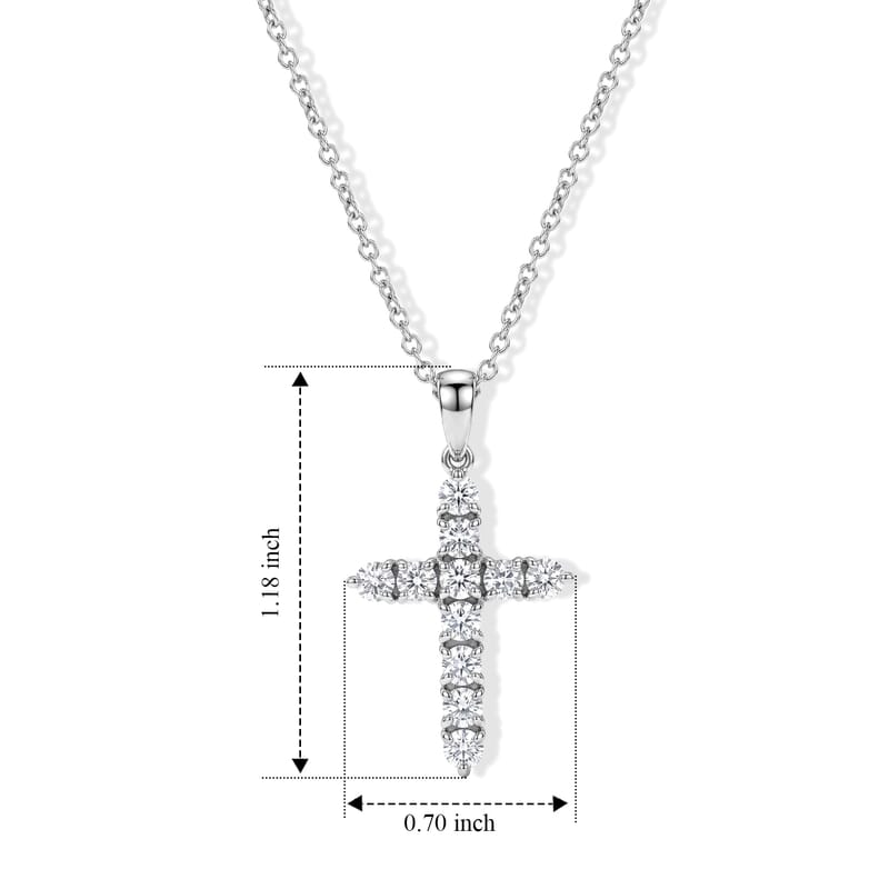 EverTrue Moissanite 1.15 ctw Pendant Necklace in Stainless Steel 20 Inches