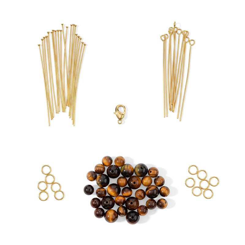 GCS Tigers Eye Beaded Bracelet Kit 295.78 ctw