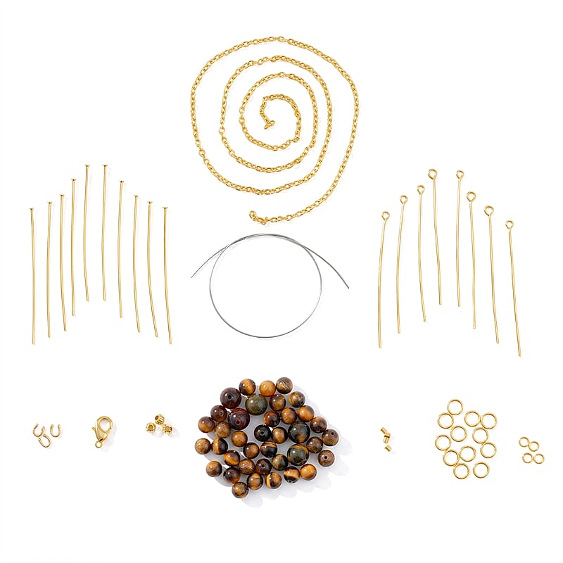 GCS Tigers Eye Necklace Kit 295.78 ctw