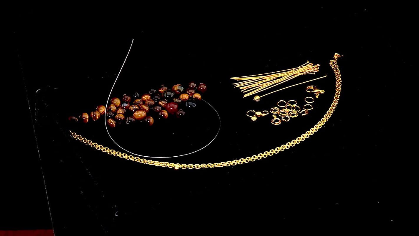 GCS Tigers Eye Necklace Kit 295.78 ctw