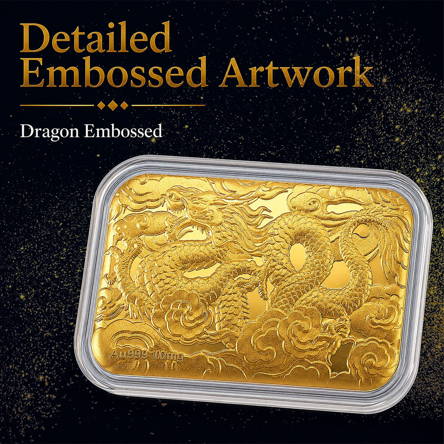 Set of 6 - Dragon's Fortune Power and Prosperity, Struck in Pure Gold