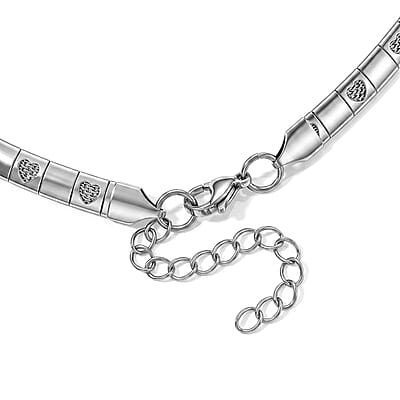 2 Piece Set - Fancy Necklace (20-22 Inches) and Bracelet (7.5-9.5In) in Stainless Steel