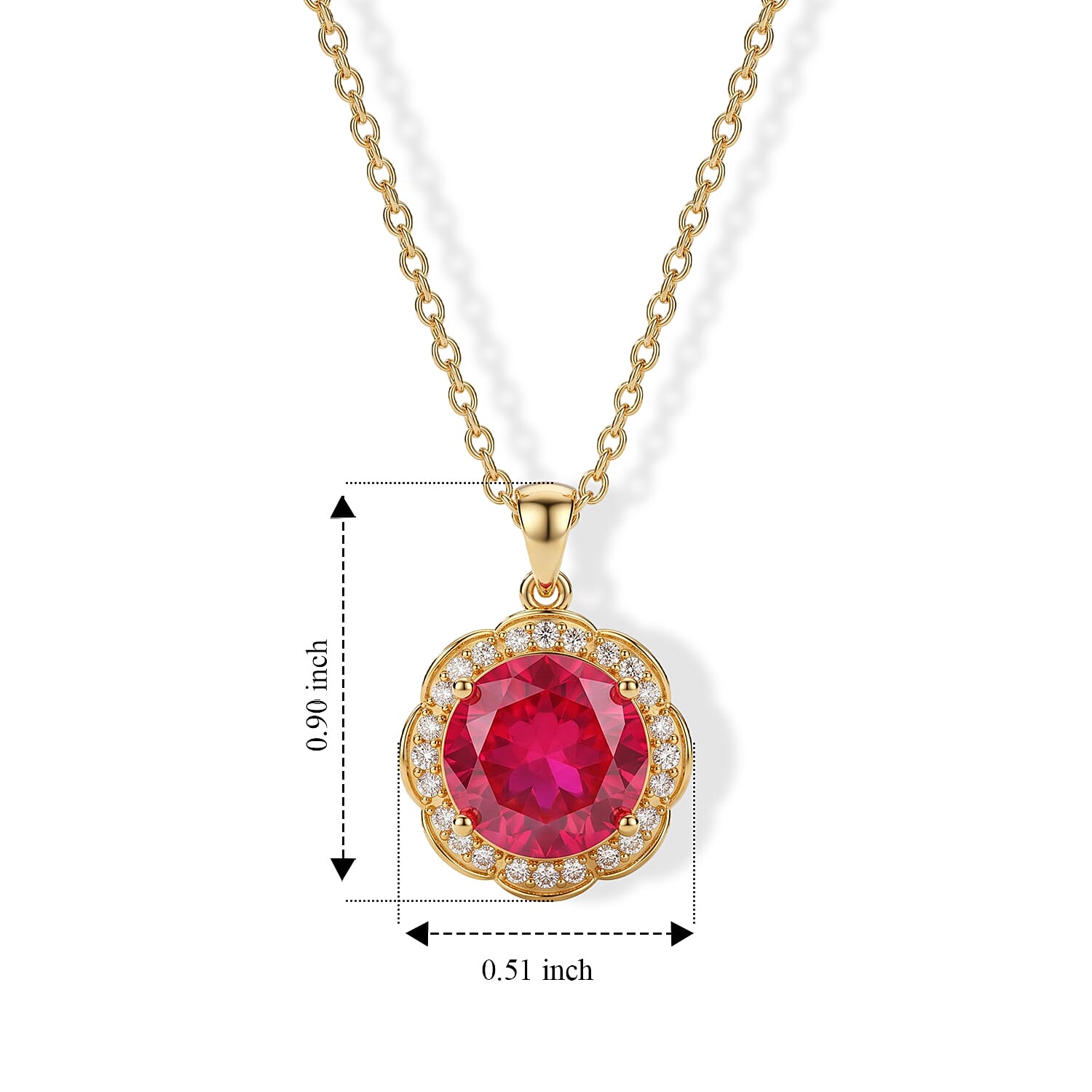 EverTrue Volcanic Triplet Quartz and White Zircon 7.35 ctw Pendant in 18K YG Plated with ION Plated YG Stainless Steel Necklace 20 Inches