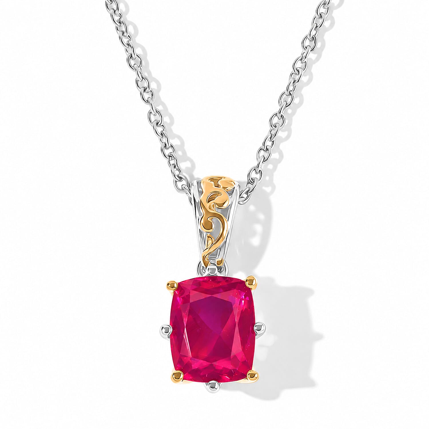 EverTrue Volcanic Triplet Quartz 12.75 ctw Earrings, Ring (Size 5.0), Pendant in 18K YG Plated and Platinum Bond with Stainless Steel Necklace 20 Inches