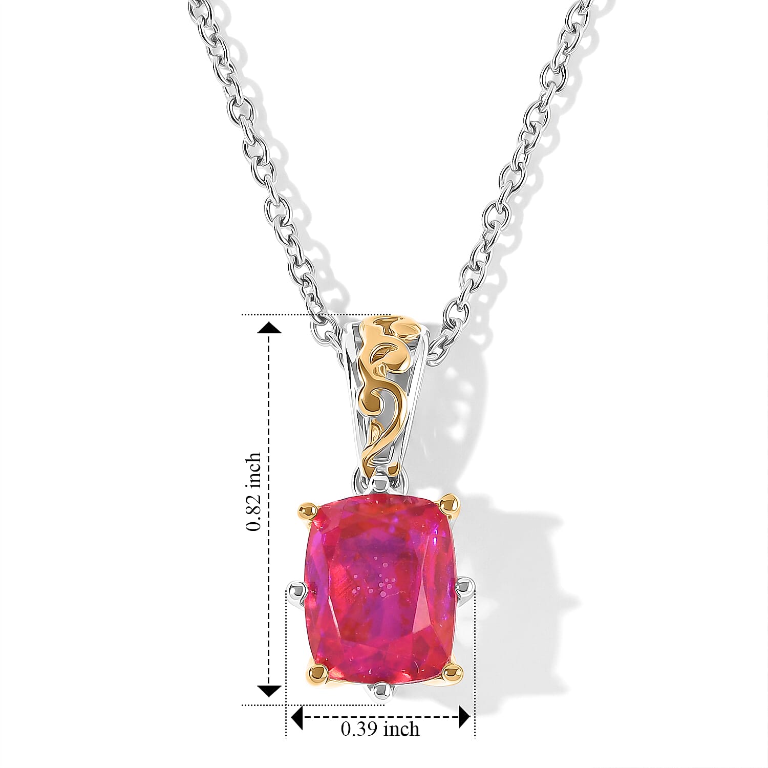 EverTrue Volcanic Triplet Quartz 12.35 ctw Earrings, Ring (Size 7.0), Pendant in 18K YG Plated and Platinum Bond with Stainless Steel Necklace 20 Inches