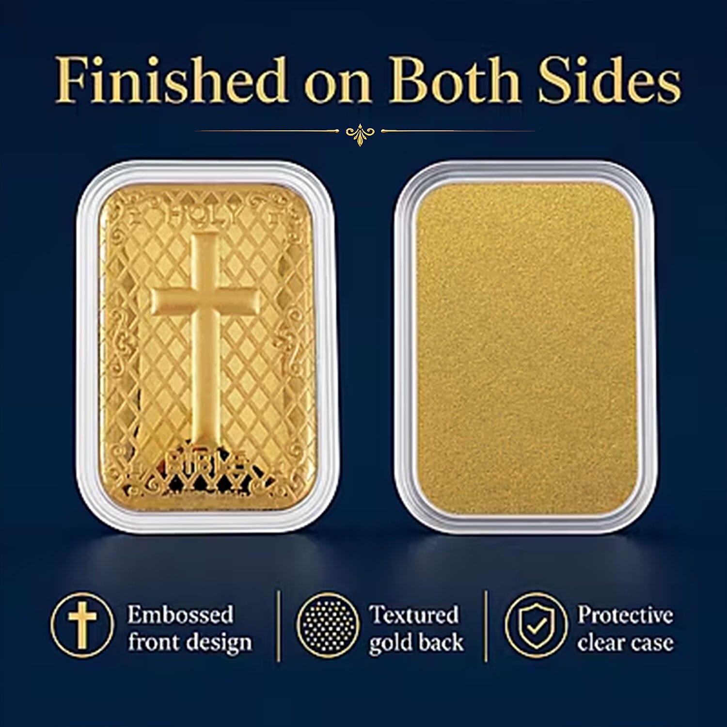 Set of 3 24K Gold Guardian German Shepherd, Holy Bible and Currency Embossed Sheet 31x45.5mm 30mg