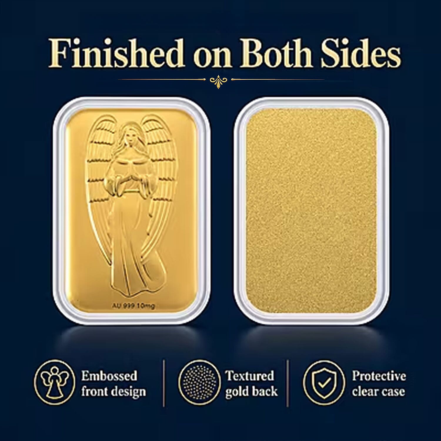 Set of 3 24K Gold Love Rose, Angel Blessings and Regal Tiger Embossed Sheet (31x45.5mm) 30mg