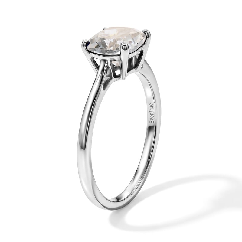 EverTrue Lab Created Sapphire 6.85 ctw Set of 3 Earrings, Ring (Size 7.0) and Pendant in Platinum Bond with Stainless Steel Necklace 20 Inches