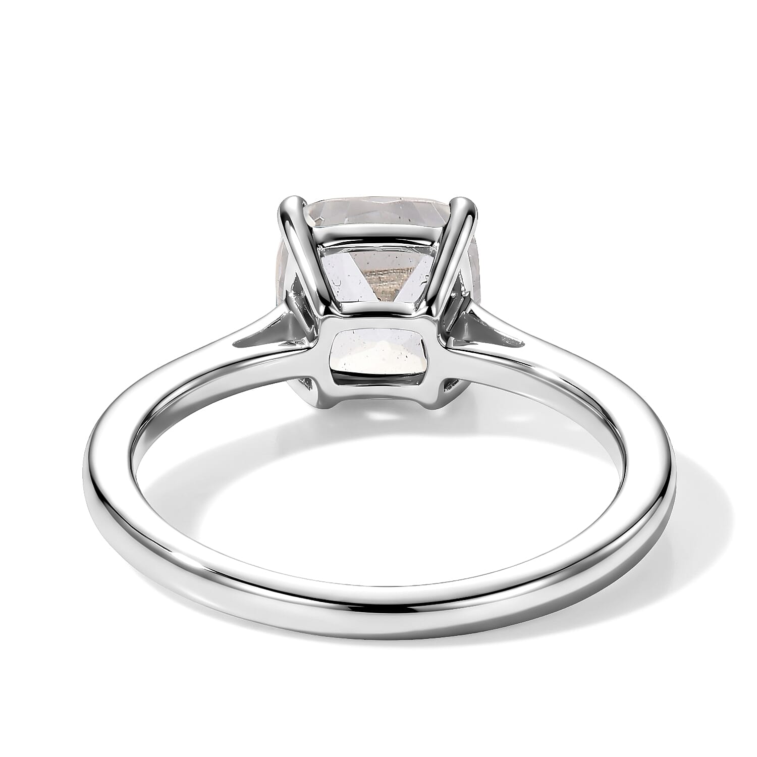 EverTrue Lab Created Sapphire 6.85 ctw Set of 3 Earrings, Ring (Size 7.0) and Pendant in Platinum Bond with Stainless Steel Necklace 20 Inches