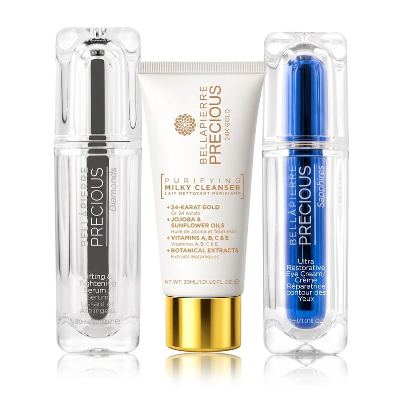 Ultra Restorative Eye Cream, Lifting & Tightening Serum and Full Size Purifying Milky Cleanser