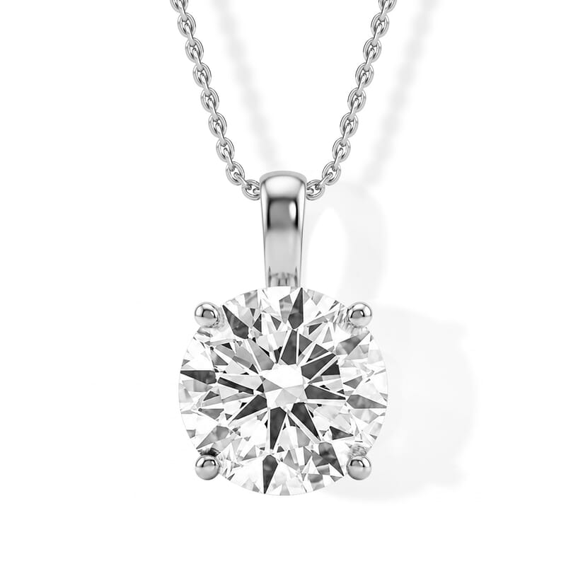 IGI Certified Luxuriant Lab Grown Diamond E-F VS 4.00 ctw Pendant Necklace in 10K Yellow Gold (20 Inches)
