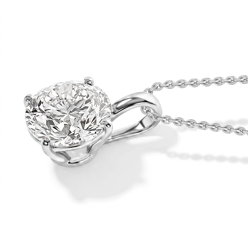 IGI Certified Luxuriant Lab Grown Diamond E-F VS 4.00 ctw Pendant Necklace in 10K Yellow Gold (20 Inches)