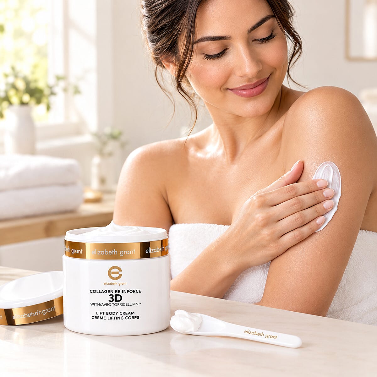 Elizabeth Grant Collagen Re-Inforce Lift Body Cream (33.14oz) with Body Spatula