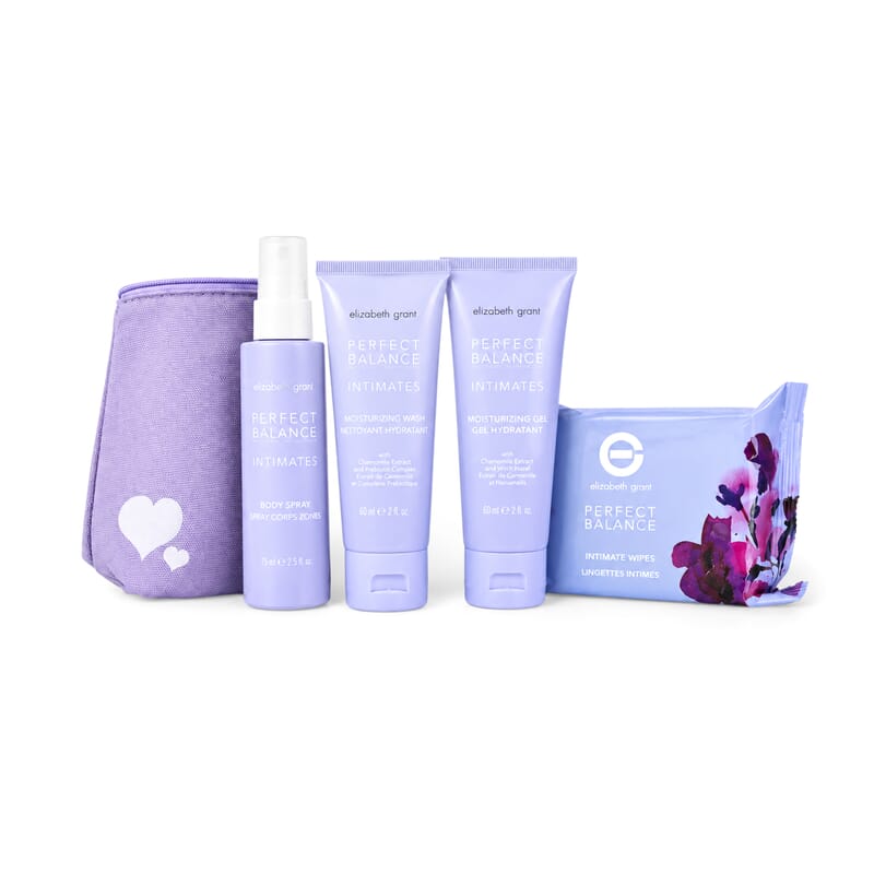 Elizabeth Grant 3 Piece Perfect Balance Intimates Travel Collection (25 wipes, 2oz Gel, & 2.5oz Spray)