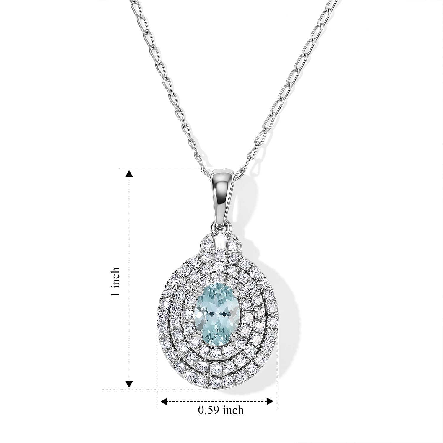 Certified and Appraised Rhapsody AAAA Paraiba Tourmaline and Diamond E-F VS 1.41 ctw Pendant Necklace in 950 Platinum (20 Inches) 4 Grams