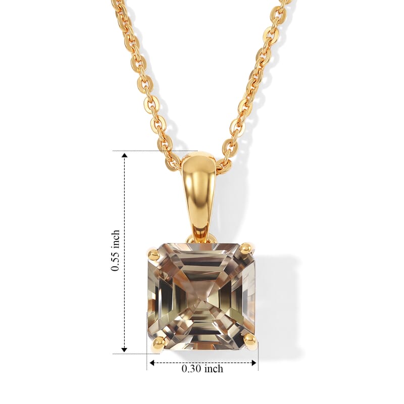 Doorbuster D'Joy AAA Turkizite 2.15 ctw Pendant Necklace in 18K Vermeil Yellow Gold Over Sterling Silver 20 Inches