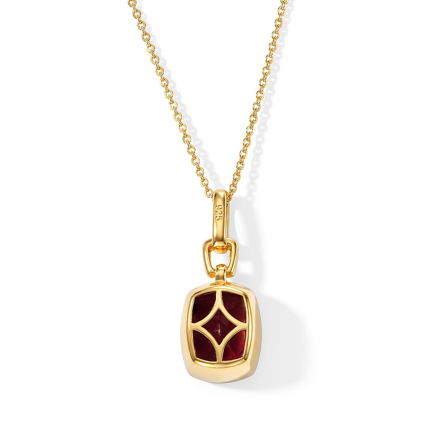Rachel Roy Niassa Ruby (FF) 4.70 ctw Pendant Necklace in 18K Vermeil Yellow Gold Over Sterling Silver 16 Inches