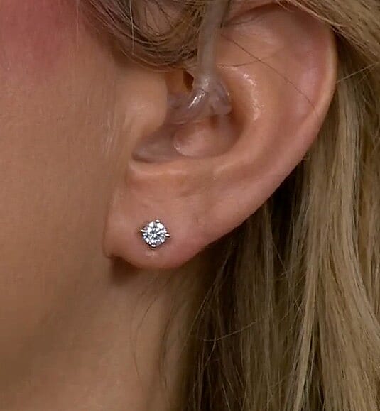 Lab Grown Diamond 1.00 ctw Earrings and Necklace (16-18 Inches) in Sterling Silver