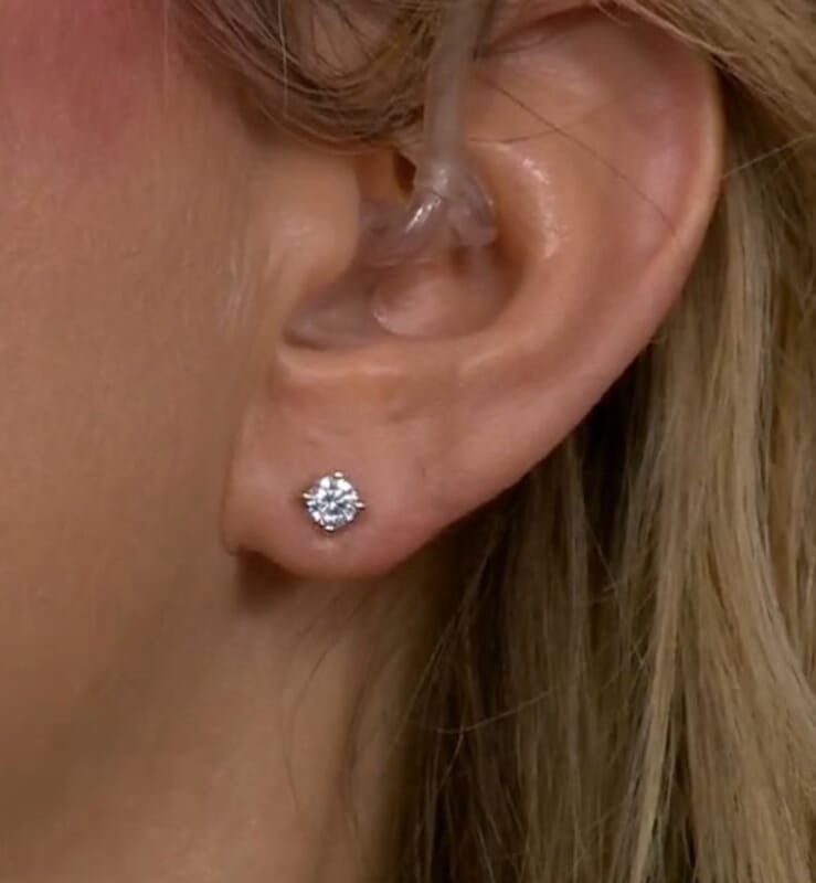 Lab Grown Diamond 1.00 ctw Earrings and Necklace (16-18 Inches) in Sterling Silver