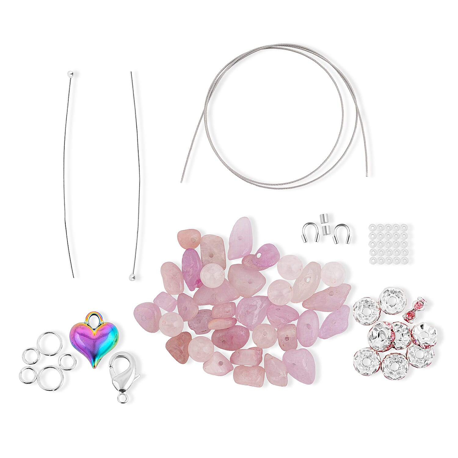 GCS Kunzite and Rose Quartz Bracelet Kit 458.62 ctw