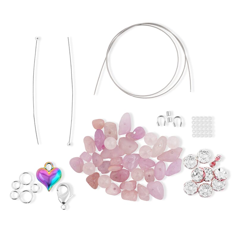GCS Kunzite and Rose Quartz Bracelet Kit 458.62 ctw