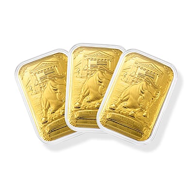 Set of 3 - Wall Street Bull - The Charge that Built Modern Fortunes (31x45.5mm) 30mg