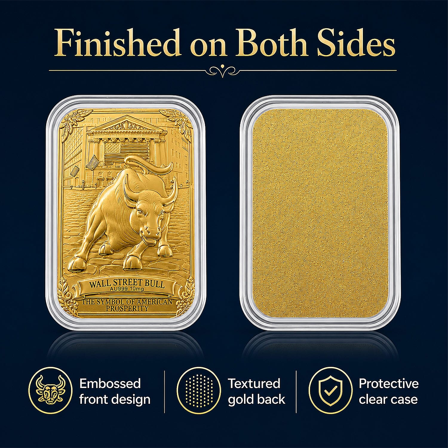 Set of 3 - Wall Street Bull - The Charge that Built Modern Fortunes (31x45.5mm) 30mg