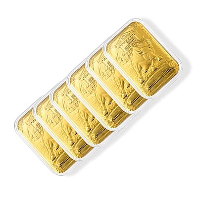 Set of 6 - Wall Street Bull - The Charge that Built Modern Fortunes (31x45.5mm) 60mg