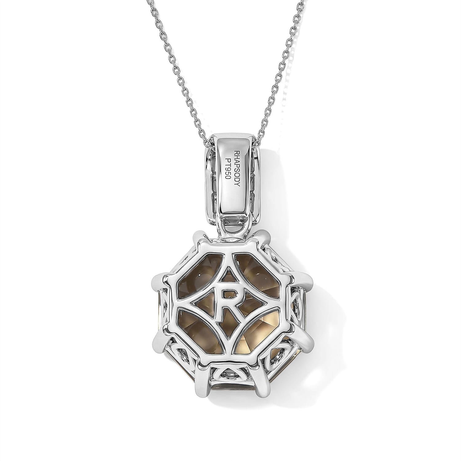 Doorbuster Rhapsody AAAA Turkizite and Diamond E-F VS 10.10 ctw Pendant Necklace in 950 Platinum 6.85 Grams 20 Inches