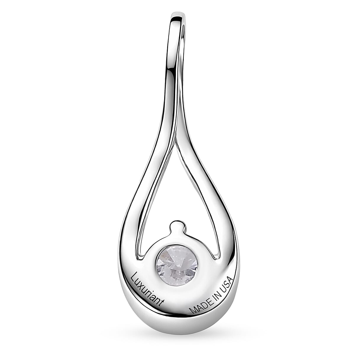 Luxuriant Lab Grown Diamond G-H SI 0.20 ctw Pendant Necklace in Rhodium Over Sterling Silver 20 Inches