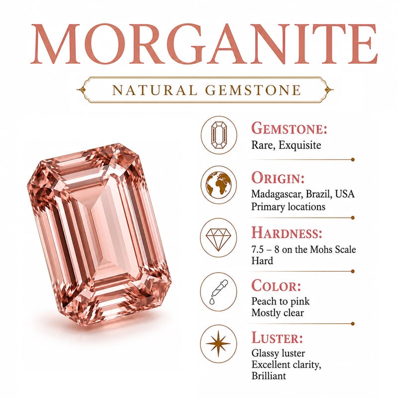 Certified and Appraised AAA Marropino Morganite and Luxuriant Lab Grown Diamond G-H SI 5.37 ctw Pendant Necklace in 10K Rose Gold (18 Inches)