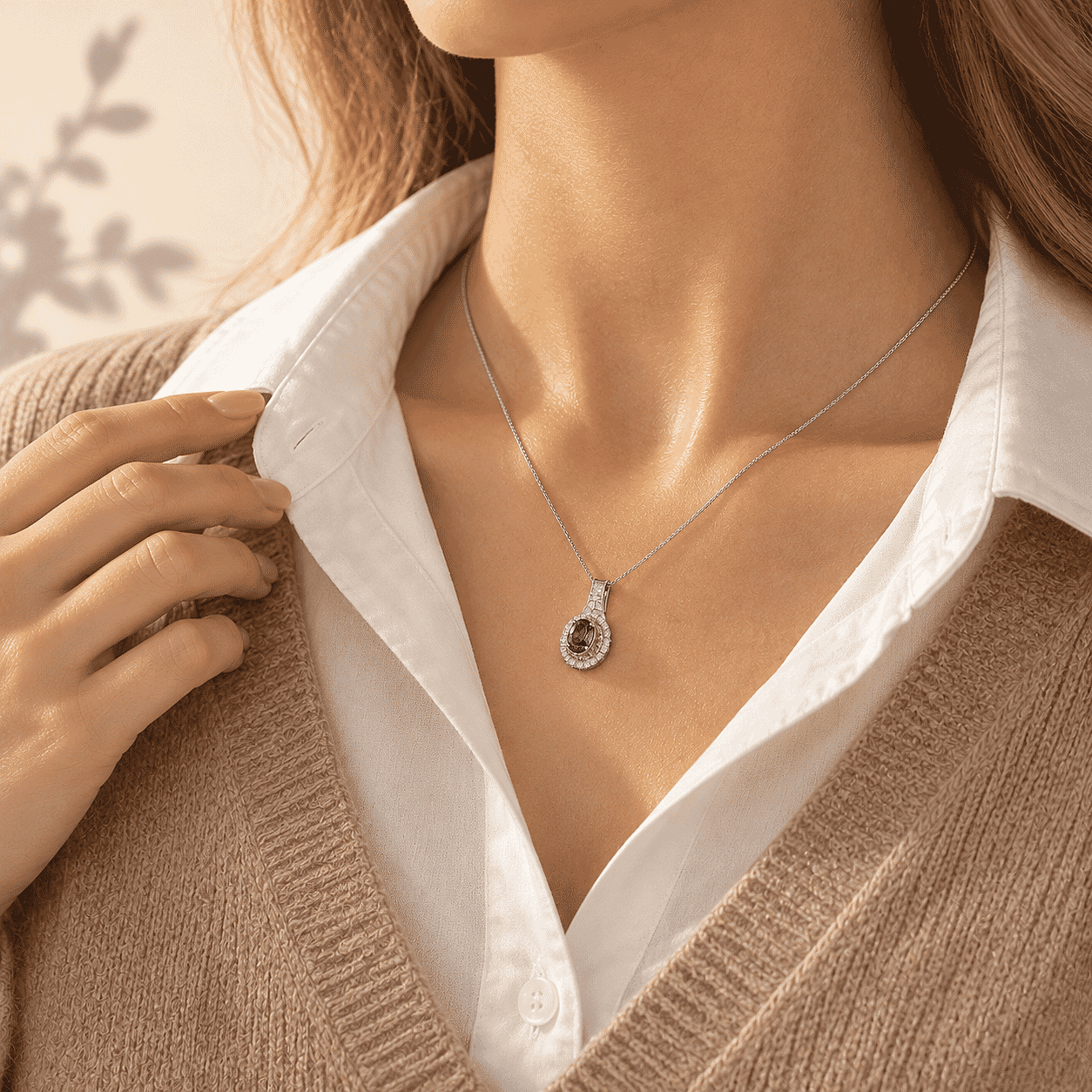 Doorbuster D'Joy Premium Tanzanite, Natural Pink and White Diamond I3 1.40 ctw Pendant Necklace in Rhodium Over Sterling Silver 20 Inches