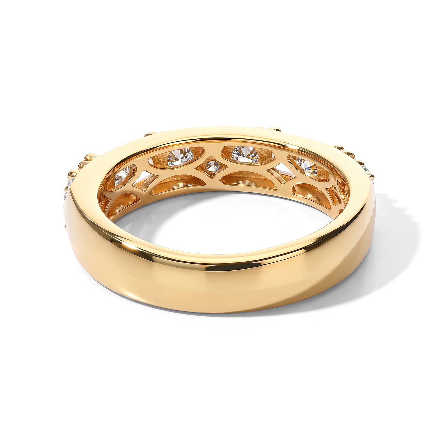 D'Joy Premium Masoala Sapphire (D) and Multi Gemstone 3.60 ctw Set of 3 Ring in 18K Vermeil Yellow Gold Over Sterling Silver