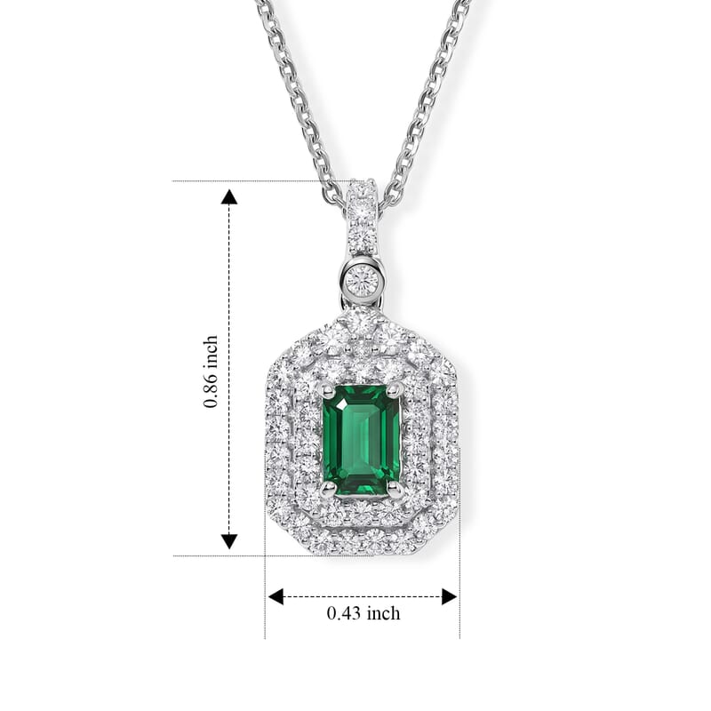 Certified & Appraised D'Joy Premium Lagoon Tourmaline and Moissanite 1.15 ctw Pendant Necklace in Rhodium Over Sterling Silver 18 Inches