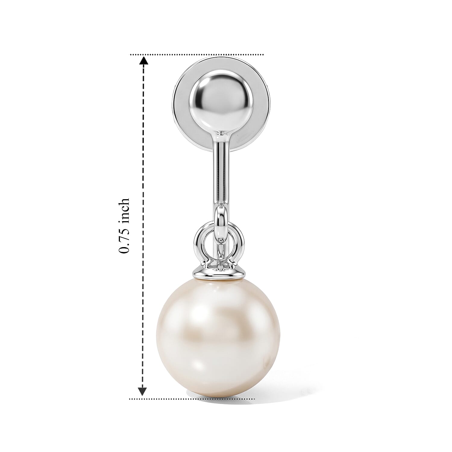 Japanese Akoya Pearl Earrings and Necklace in Sterling Silver 16 Inches