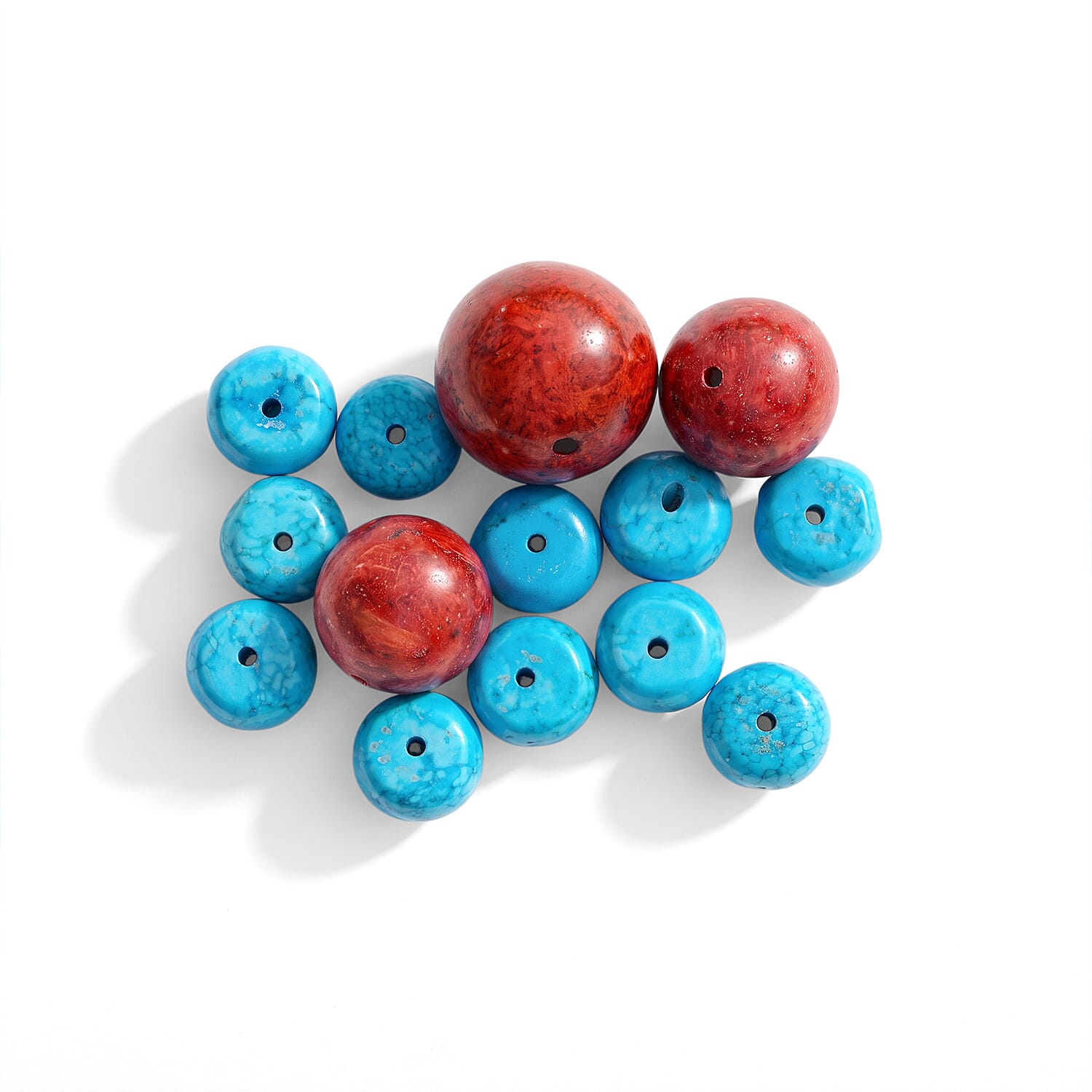 Coral and Magnesite Bracelet Kit