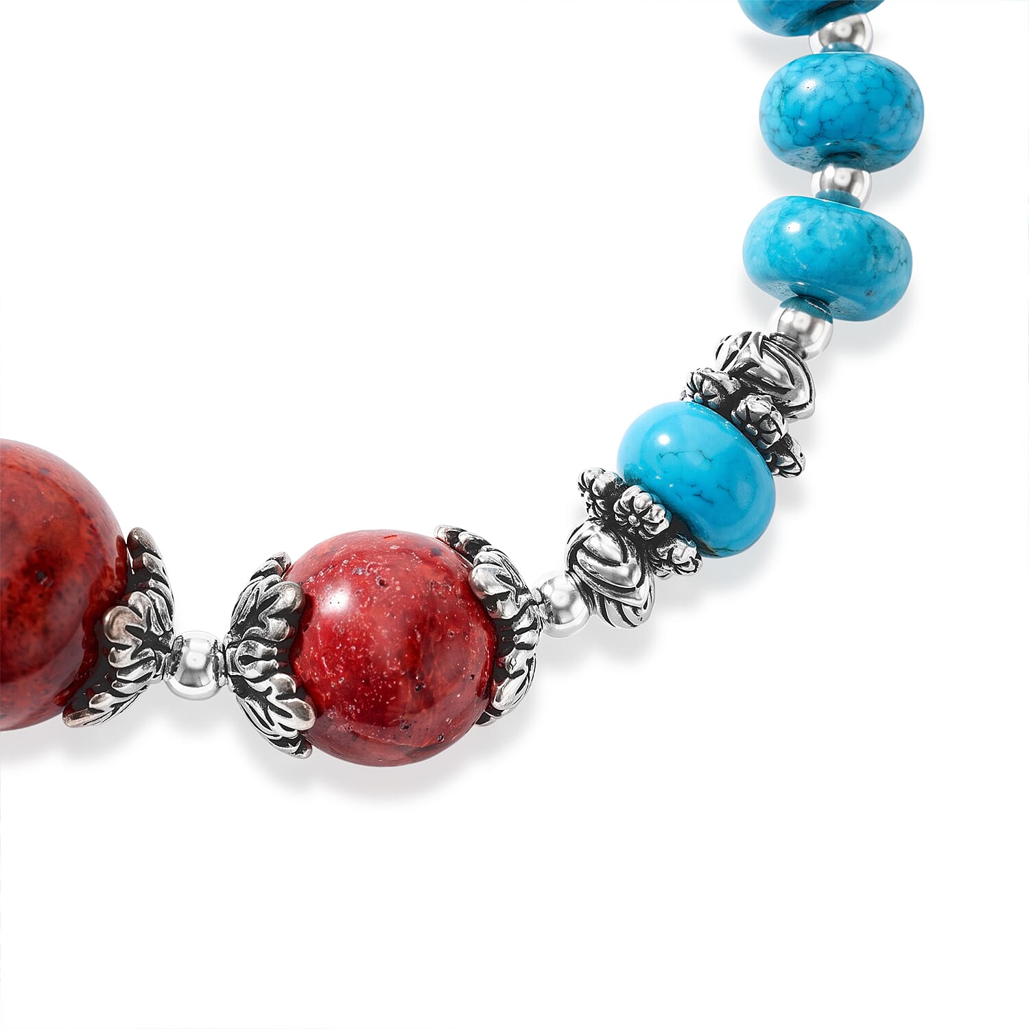 Coral and Magnesite Bracelet Kit