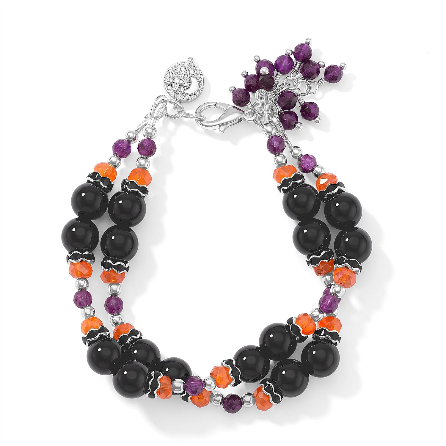 Onyx and Carnelian Double Strand Bracelet Kit