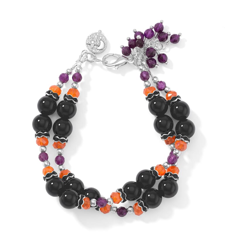 Onyx and Carnelian Double Strand Bracelet Kit